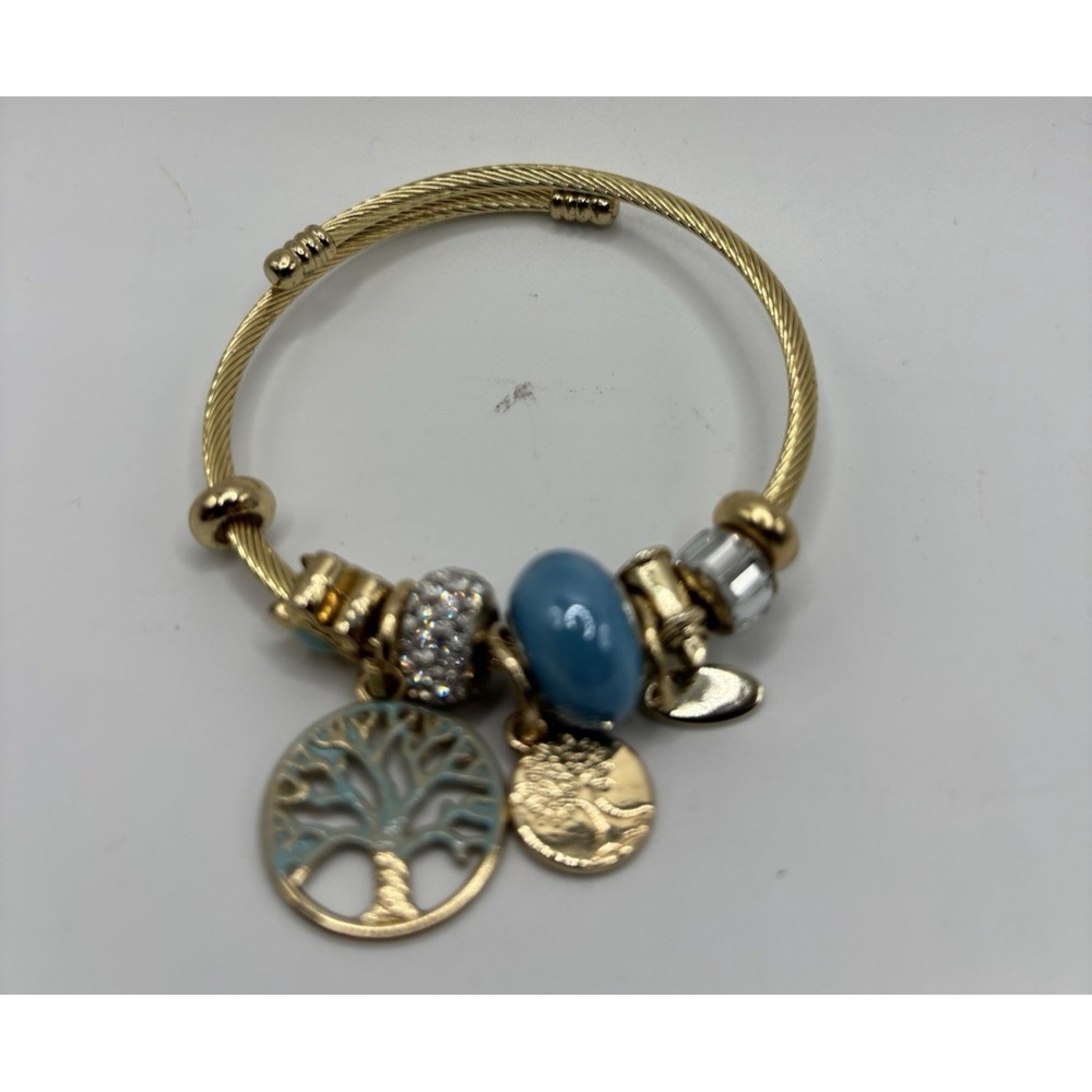 Flexible Tree Of Life Bracelet Gold Color‎ Stainless Steel - Picture 5 of 6